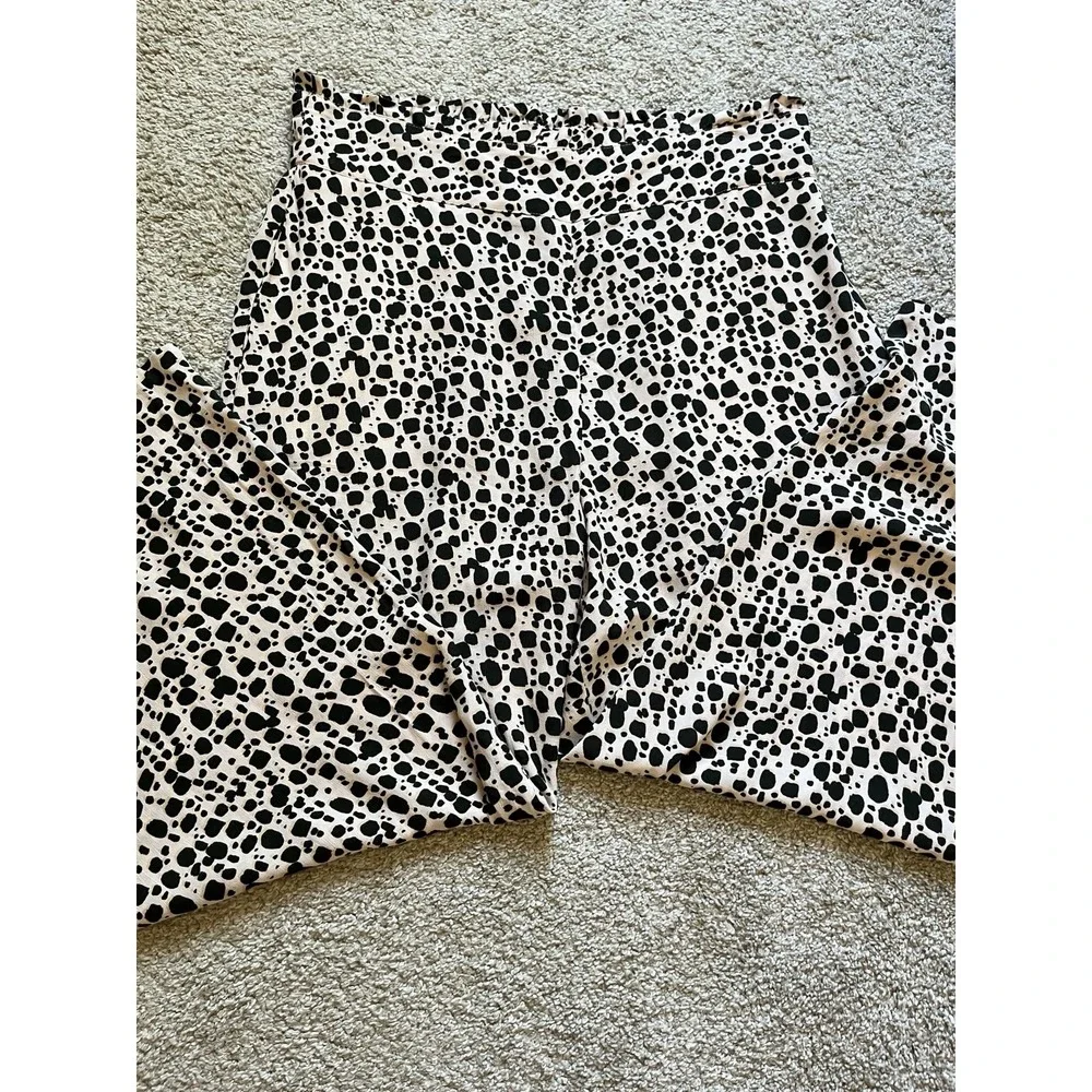 Women's sanctuary Crop Wide Leg Cheetah Leopard Animal Print Pull On Pants Large - Picture 2 of 8